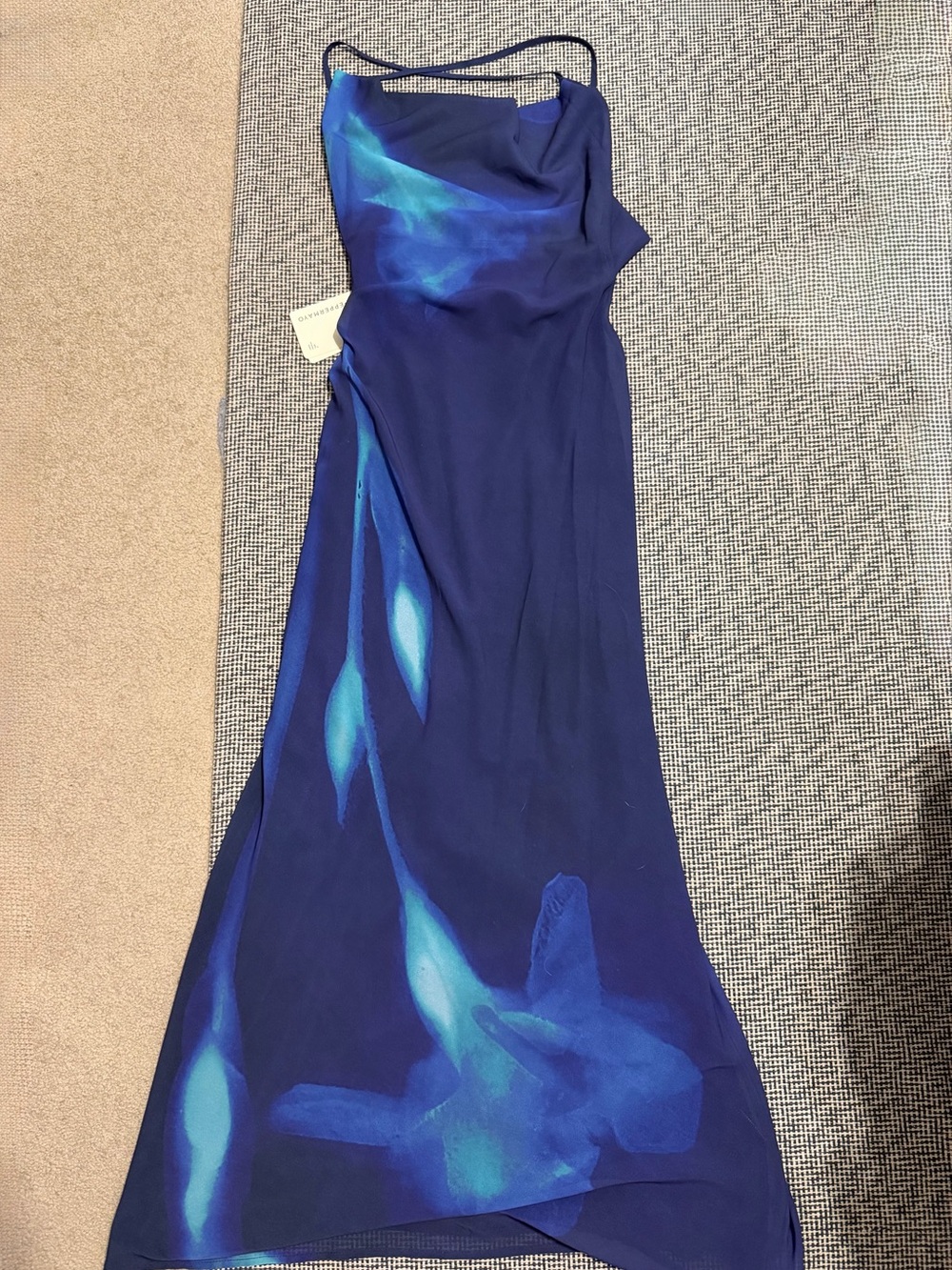 Elegant Blue and Purple Women's Dress - Picture 5 of 5